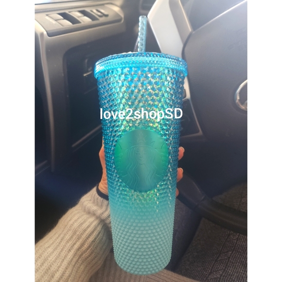 Starbucks Blue Gradient Ombre Bling Studded Venti Tumbler 2023 BRAND NEW - Picture 1 of 3